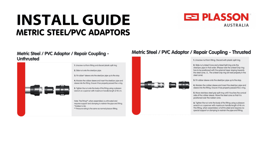 HOW TO INSTALL PLASSON FITTINGS