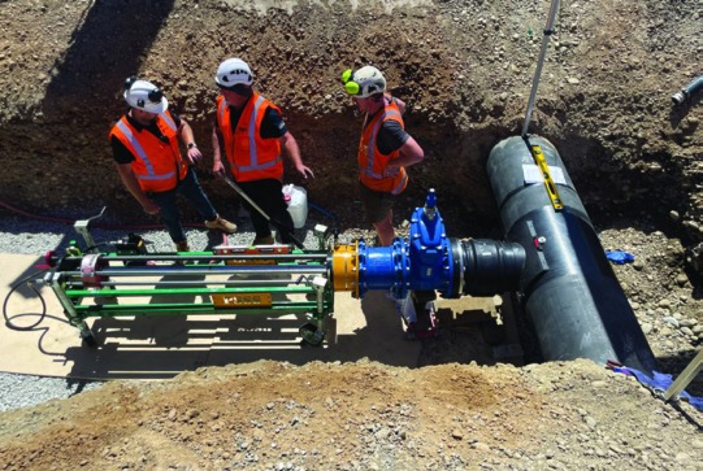 Live tapping the active wastewater main