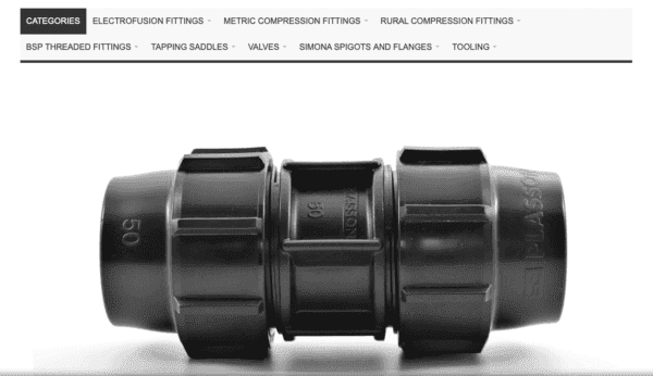 order plasson pe pipe fittings
